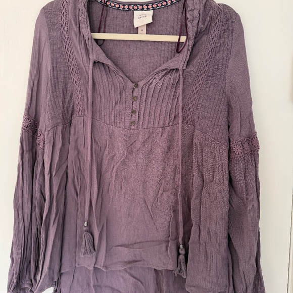 Free People DUPE boho blouse with tassels - Picture 1 of 2